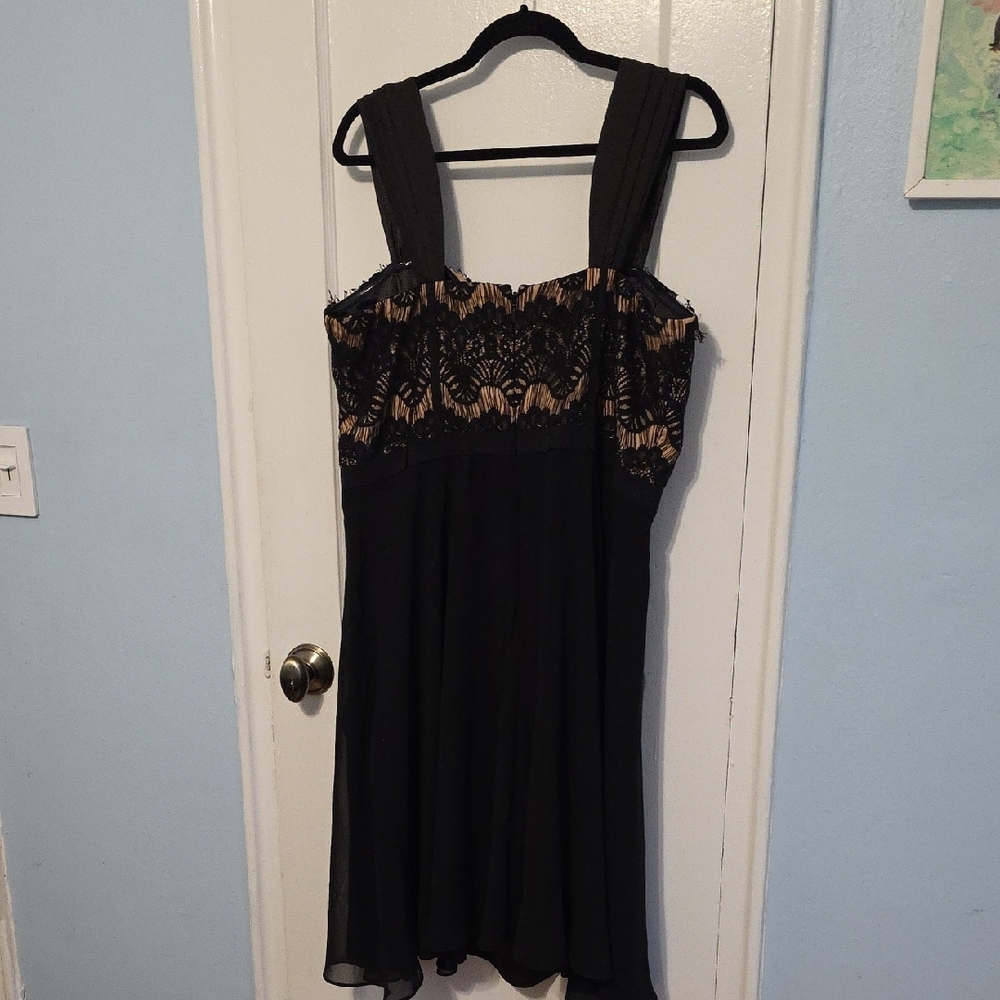 City Chic Black and Tan Lace Mini Dress - Picture 7 of 7